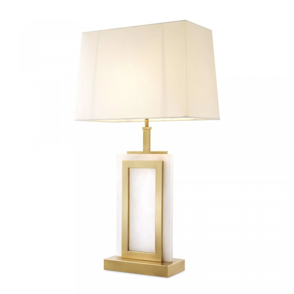 Murray Table Lamp Brass/Alabaster/White 77.5cm