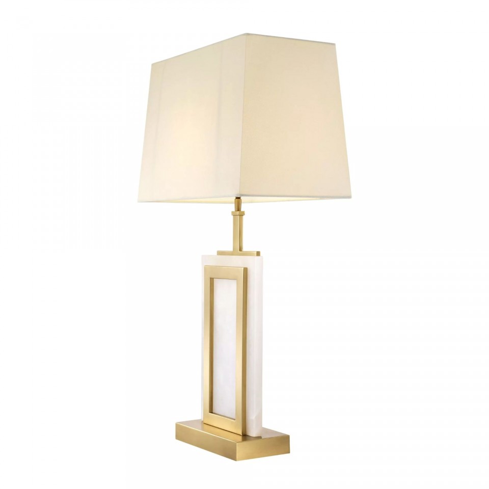 Murray Table Lamp Brass/Alabaster/White 77.5cm