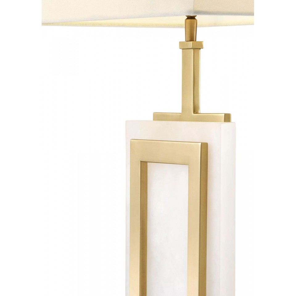 Murray Table Lamp Brass/Alabaster/White 77.5cm