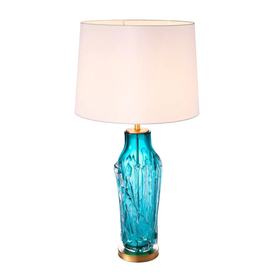 Torian Table Lamp Turquoise/White 86cm