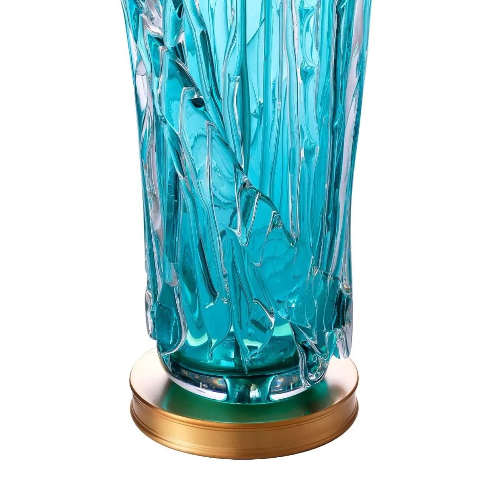 Torian Table Lamp Turquoise/White 86cm