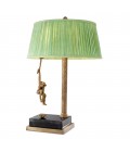 Jungle bordslampa mässing/svart/grön 75cm