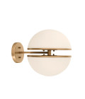 Spiridon vägglampa mässing/vit 30cm
