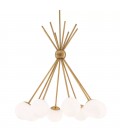 Luxor Chandelier Brass/White 85cm