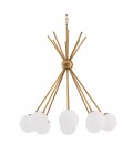 Luxor Chandelier Brass/White 85cm