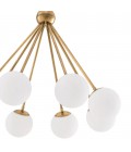 Luxor Chandelier Brass/White 85cm