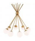 Luxor Chandelier Brass/White 85cm