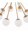 Luxor Chandelier Brass/White 85cm