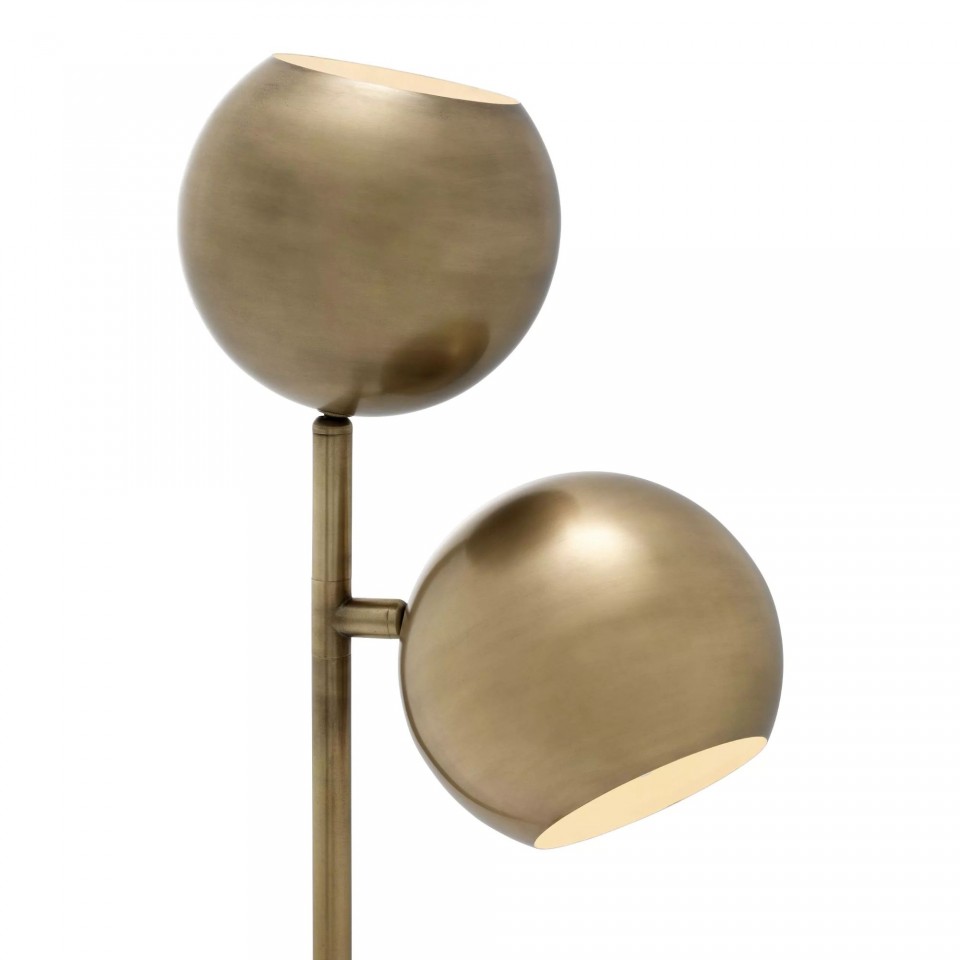 Compton Floor Lamp Brass/Black 140cm