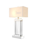 Arlington Table Lamp Nickel/Glass/White 67.5cm