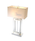 Arlington Table Lamp Nickel/Glass/White 67.5cm