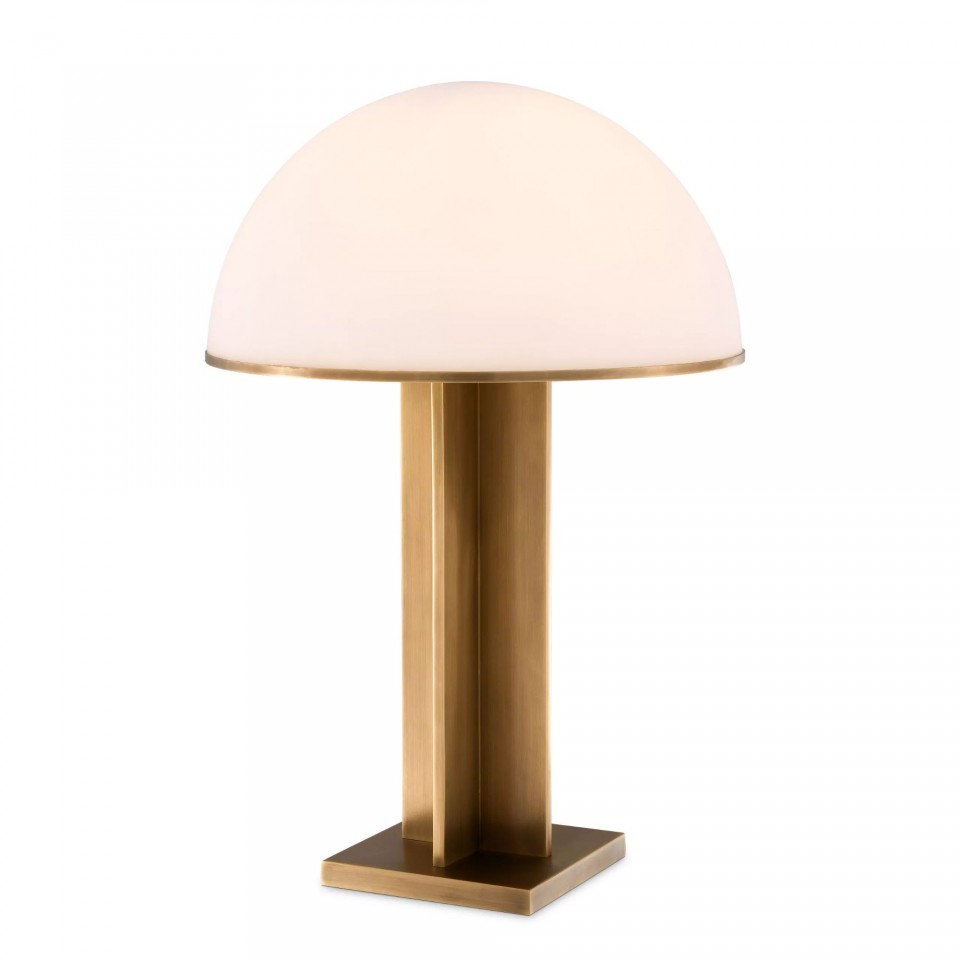 Berkley Table Lamp Brass/White 63.5cm