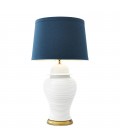 Celestine Table Lamp White/Brass/Blue 88cm