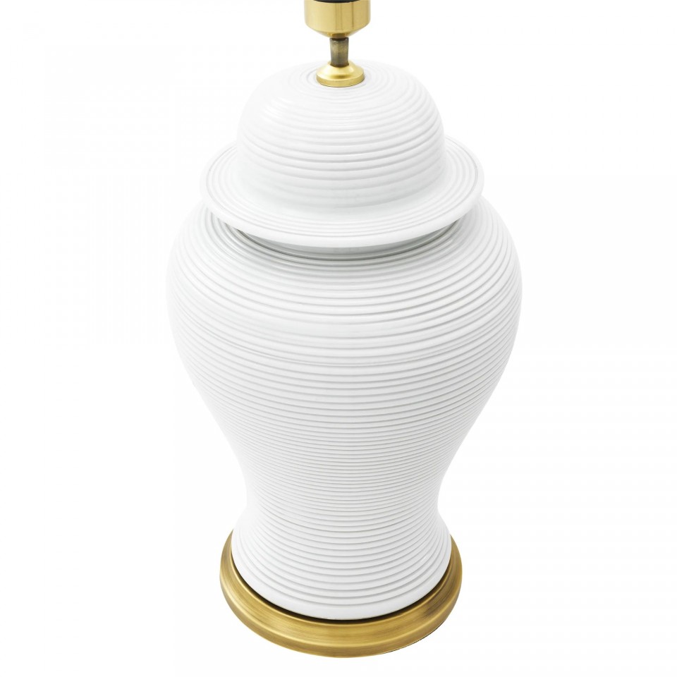 Celestine Table Lamp White/Brass/Blue 88cm