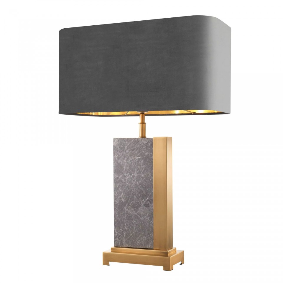 Pietro Table Lamp Brass/Grey 65cm