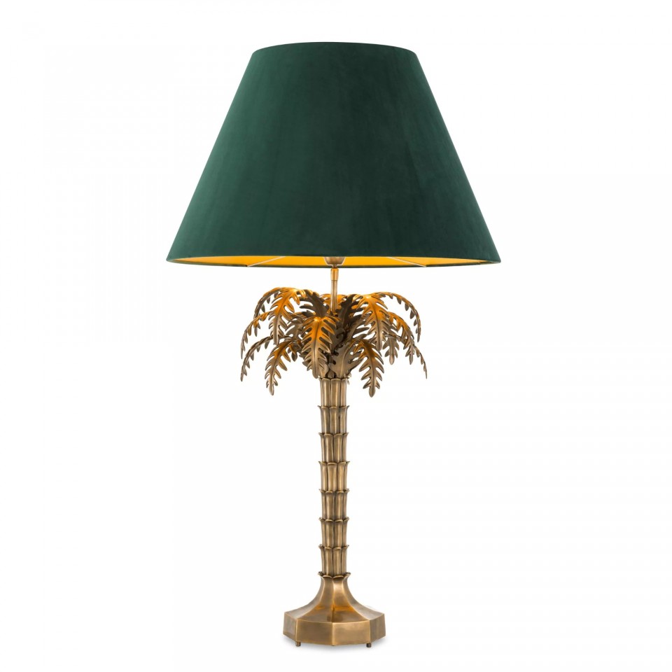 Desert Star Table Lamp Brass/Green 114.5cm