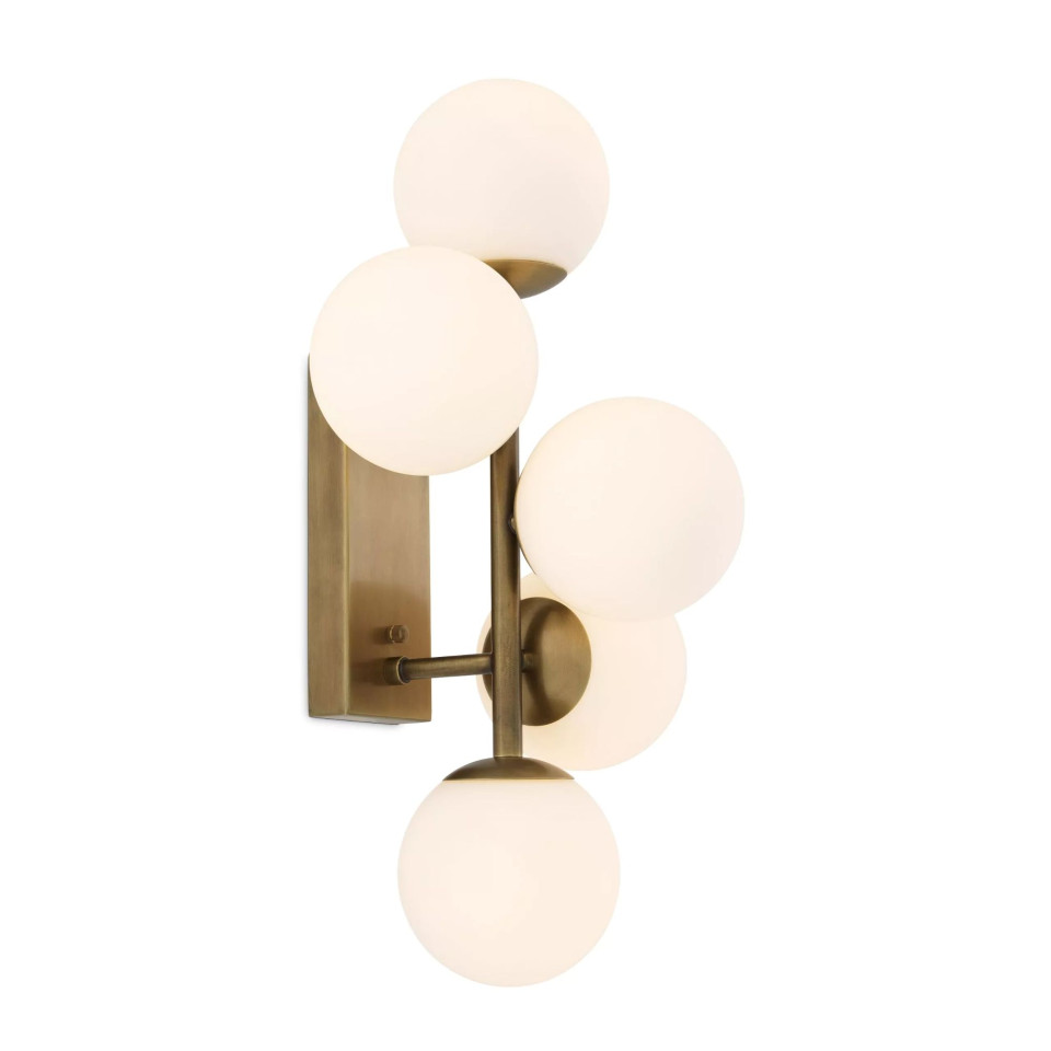 Libris Wall Lamp Brass/White 50cm