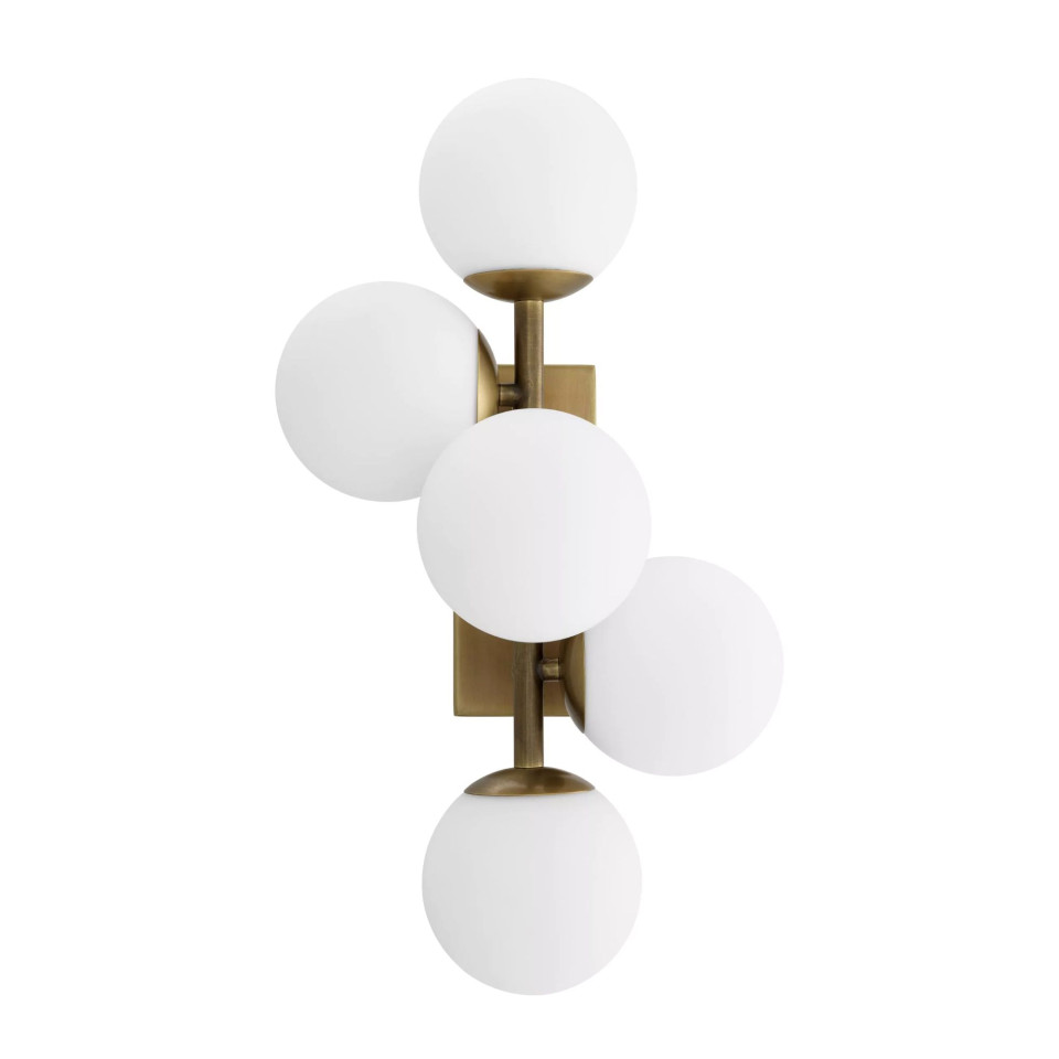 Libris Wall Lamp Brass/White 50cm