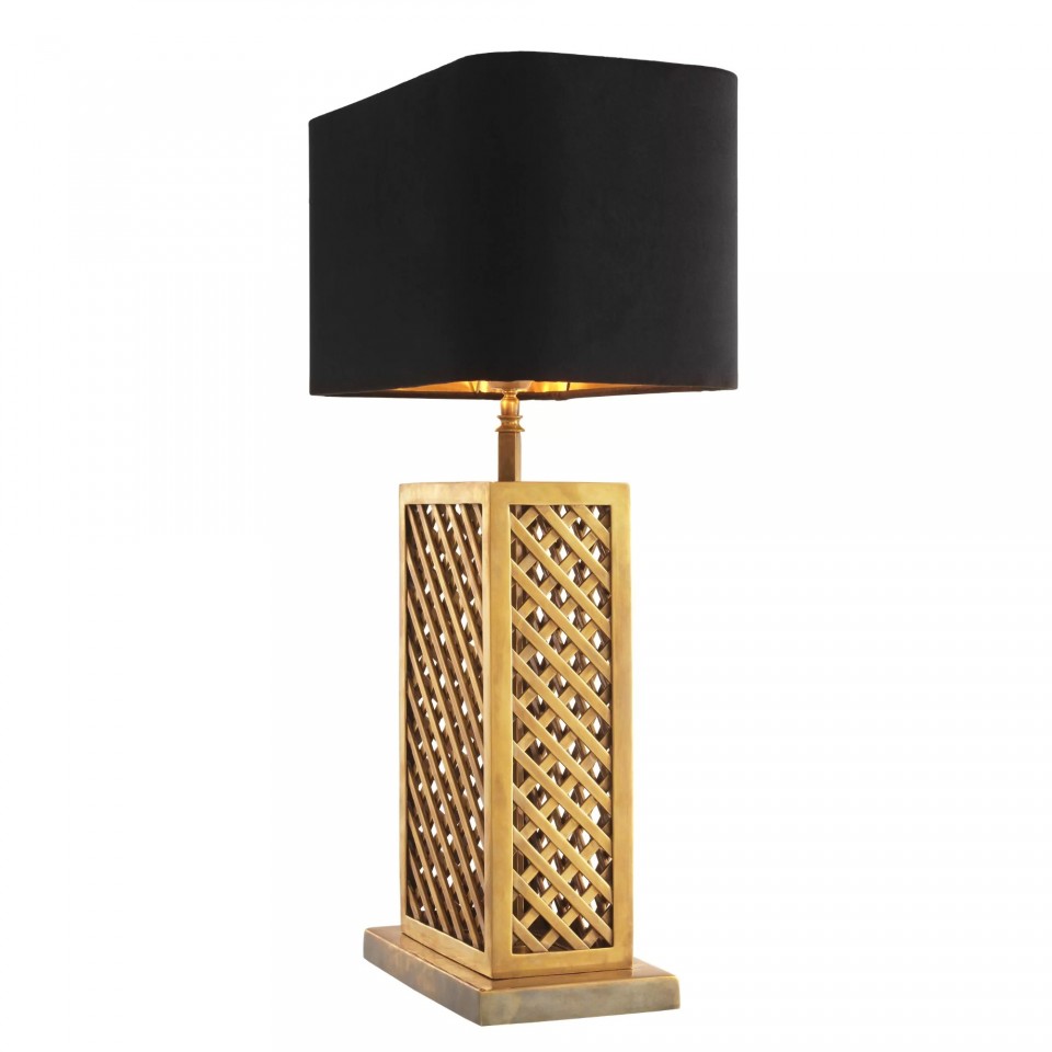 Idyllwild Table Lamp Brass/Black 72cm