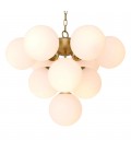 Icaro Chandelier Brass/White 63cm