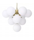 Icaro Chandelier Brass/White 63cm