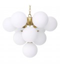 Icaro Chandelier Brass/White 63cm