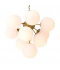 Icaro Chandelier Brass/White 63cm