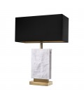 Charleston Table Lamp Brass/White/Black 68cm