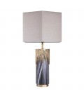 Miller Table Lamp Grey/Brass/Linen 78cm