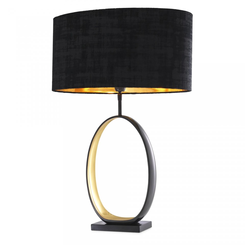 Saturnia Table Lamp Gunmetal/Brass/Black 74cm