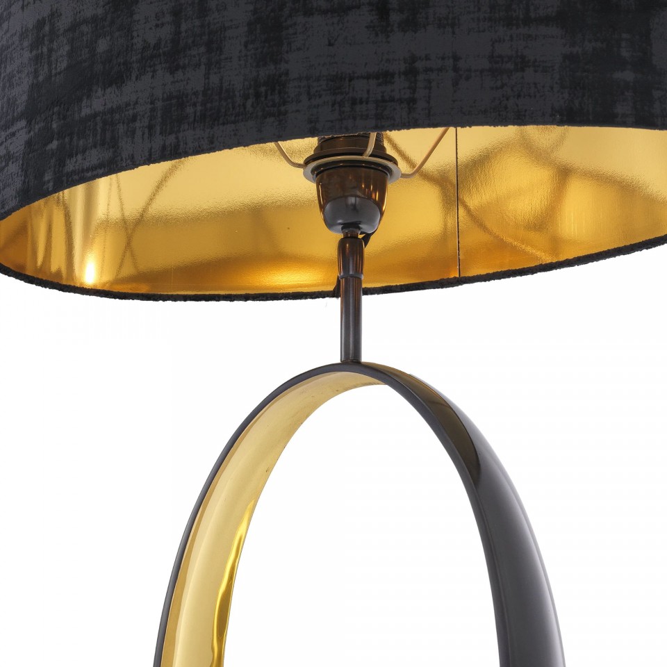 Saturnia Table Lamp Gunmetal/Brass/Black 74cm