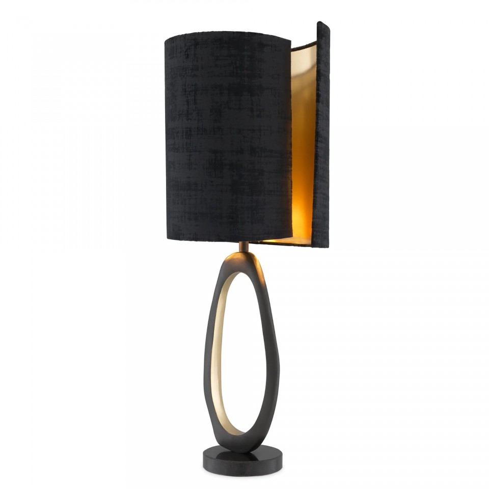 Kilian Table Lamp Gunmetal/Brass/Black 85cm