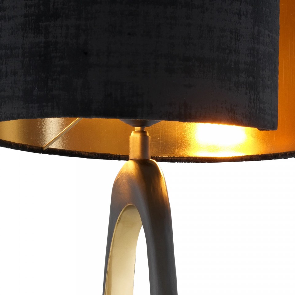 Kilian Table Lamp Gunmetal/Brass/Black 85cm