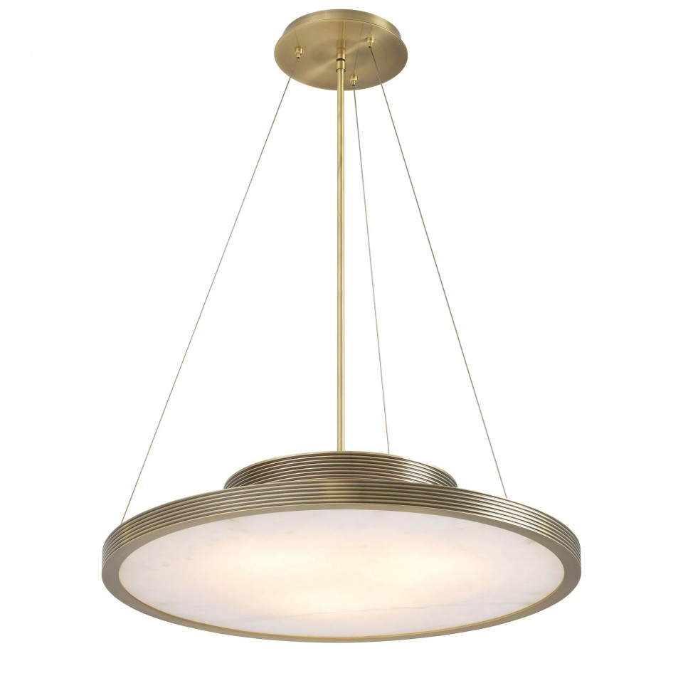 Pullman Chandelier Brass/White 70cm