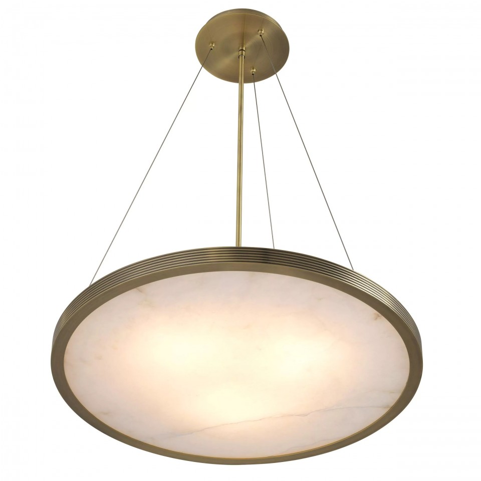 Pullman Chandelier Brass/White 70cm