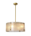 Chiara Chandelier Brass/Glass 68cm