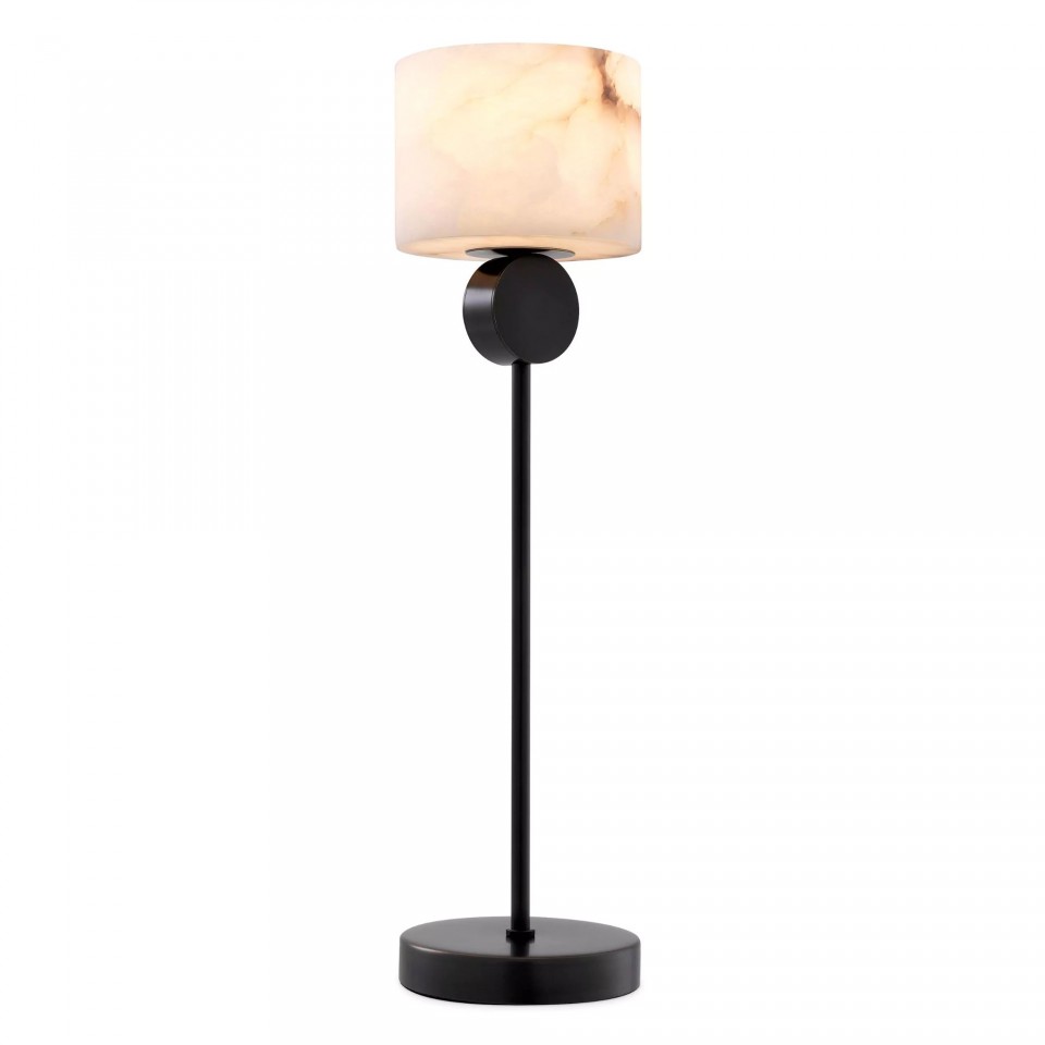 Etruscan bordslampa brons/vit 76cm