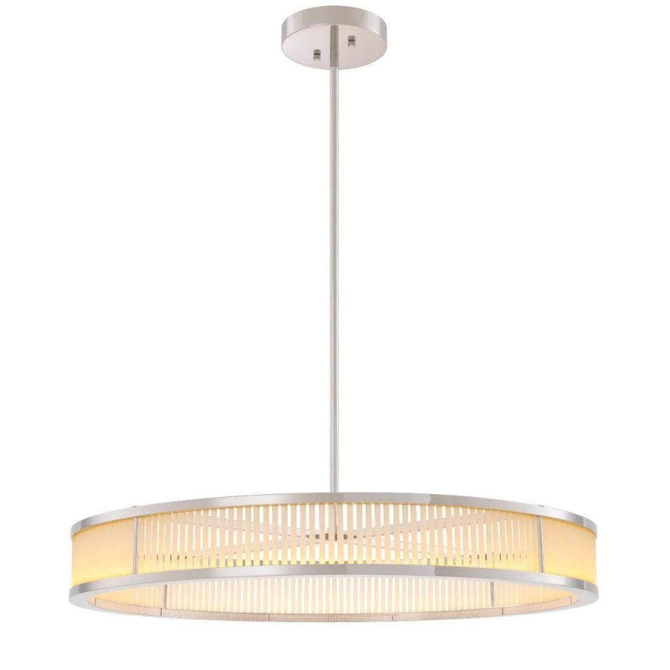 Thibaud L Chandelier Nickel/Glass 90cm