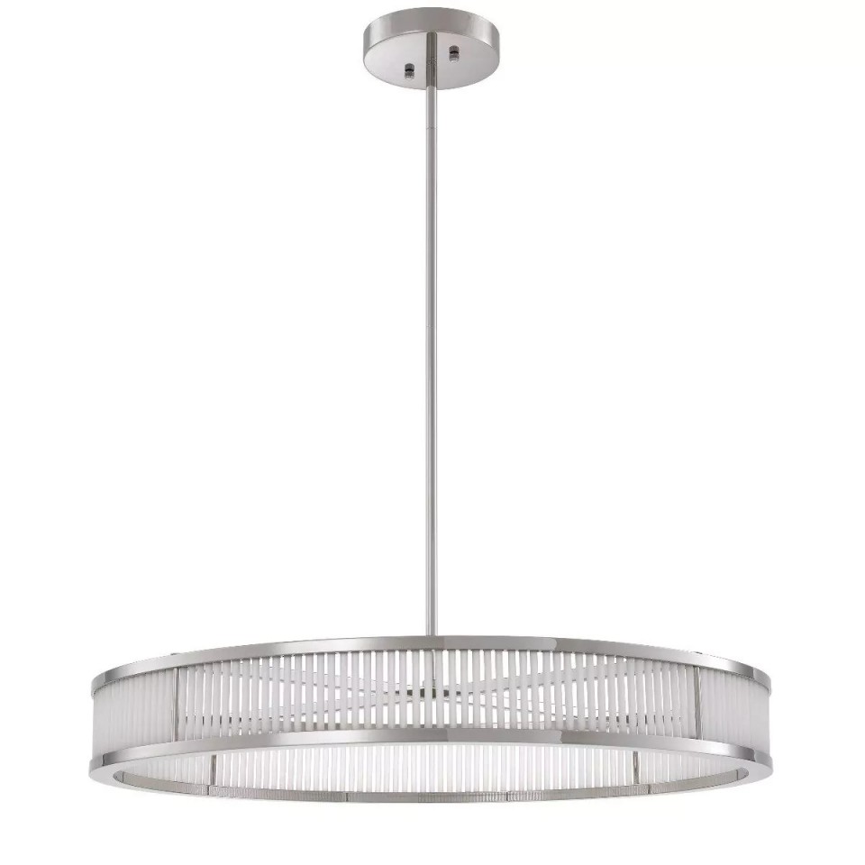 Thibaud L Chandelier Nickel/Glass 90cm