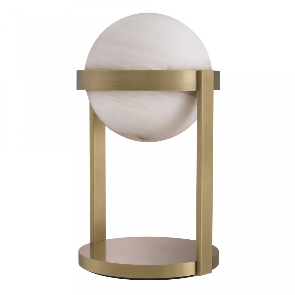 Hayward Table Lamp Brass/White 38cm