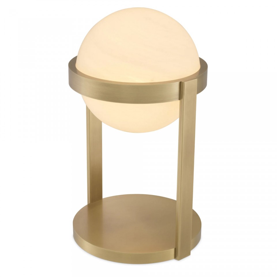 Hayward Table Lamp Brass/White 38cm