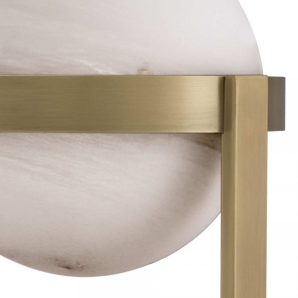 Hayward Table Lamp Brass/White 38cm