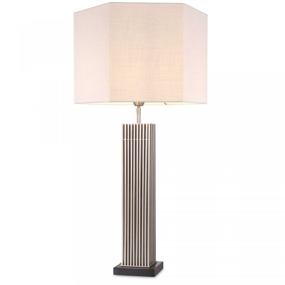 Viggo Table Lamp Nickel/White 87cm