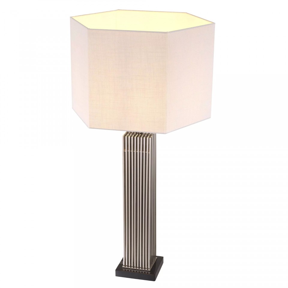 Viggo Table Lamp Nickel/White 87cm