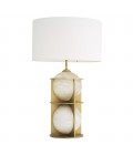 Eternity Table Lamp Brass/White 75cm