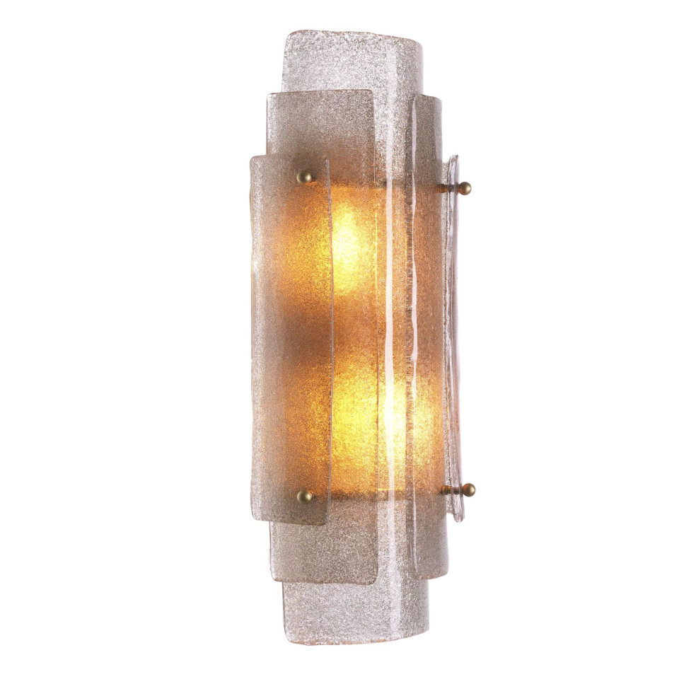 Sylvester Wall Lamp Brass/Glass 49cm