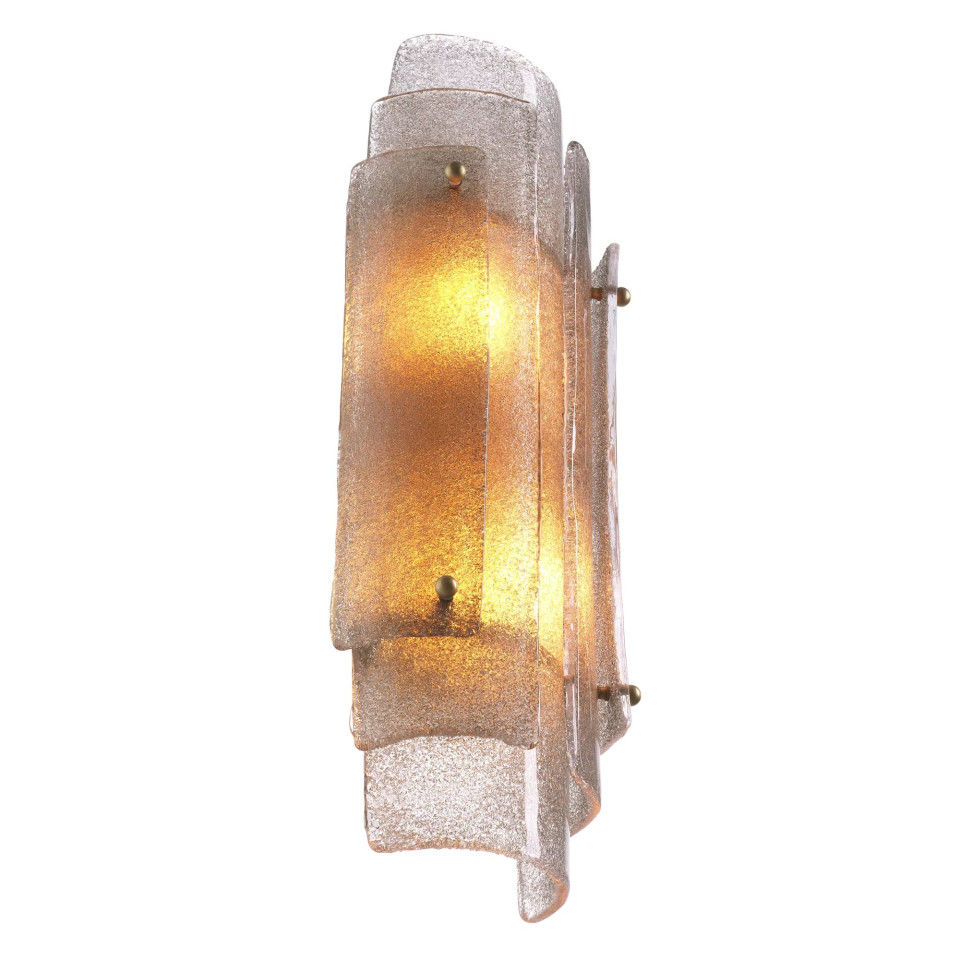 Sylvester Wall Lamp Brass/Glass 49cm