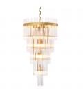 Yara L Chandelier Brass/Glass 49cm