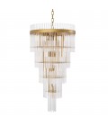 Yara L Chandelier Brass/Glass 49cm