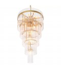 Yara L Chandelier Brass/Glass 49cm